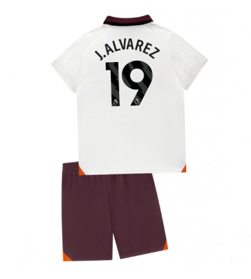 Manchester City Julian Alvarez #19 Replica Away Stadium Kit for Kids 2023-24 Short Sleeve (+ pants)